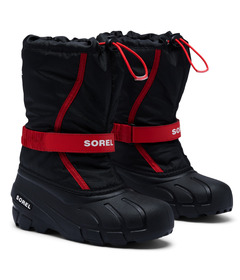 SOREL Flurry Boots Black Bright Red