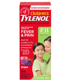 Tylenol Children's Fever & Pain Suspension Liquid Grape