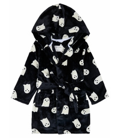 Petit Lem Robe Black with Ghost Print