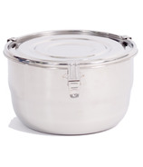 Onyx 3-Clip Airtight Stainless Steel Food Storage Container 12 cm