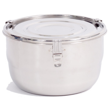 Onyx 3-Clip Airtight Stainless Steel Food Storage Container 12 cm Onyx 3-Clip Airtight Stainless Steel Food Storage Container 12 cm