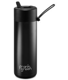 frank green Ceramic Reusable Bottle with Flip Straw Lid Midnight