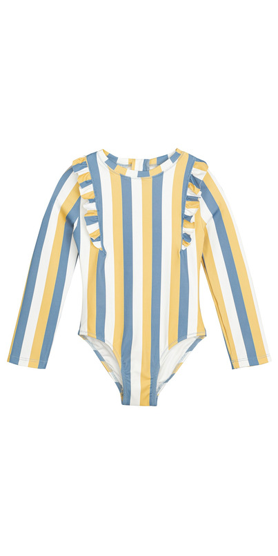 Buy miles the label Girl Swimwear Long Sleeve Rashguard Bodysuit Knit ...