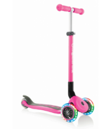 Globber Primo Foldable Scooter with Lights Deep Pink