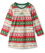 Hatley Kids Long Sleeve Nightdress Puppy Hearts Fairisle