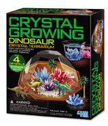 4M Trousse de création de cristaux, avec terrarium et dinosaure