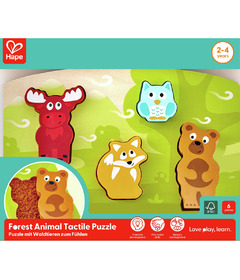 image of Hape Toys Forest Animal Tactile Puzzle with sku:147092