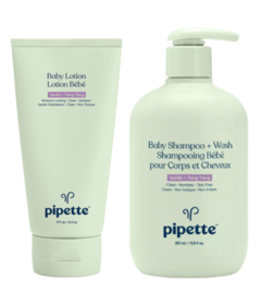 Pipette Baby Shampoo + Wash and Lotion Vanilla and Ylang Ylang Bundle 