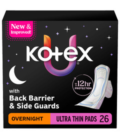 U by KOTEX Core Ultra-Thin Winged Overnight Pads