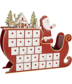 Calendrier de l’Avent Arbre d’Argent Père Noël en traîneau