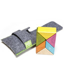 Tegu Pocket Pouch Prism Magnetic Wooden Block Set Tints