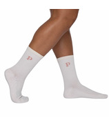 Pear Compression Forma Crew Socks Minimalist 'P' Cream & Rose