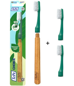 TePe Choice Toothbrush with 3 Replacement Brush Heads