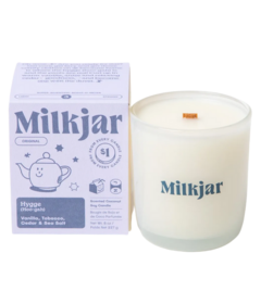 Milk Jar Candle Co. Wooden Wick Candle Hygge