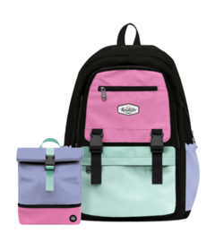 Headster Kids Backpack & Lunchbox Candy Crushed Flushed Pink Bundle