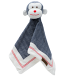Doudou singe en coton organique Cottage Collection de Juddlies bleu