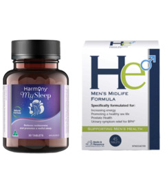 image of Martin & Pleasance Men's Midlife Formula + Harmony My Sleep Bundle with sku:220018