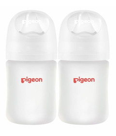 Pigeon Nurture & Nest Silicone Coated Glass Baby Bottle with SS Nipple