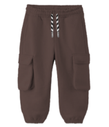 Pantalon de jogging cargo à cordon de serrage en bambou pour enfants Whistle & Flute Espresso