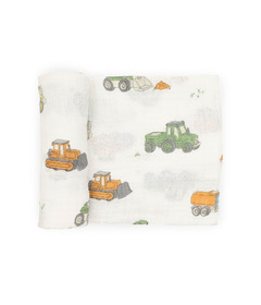 image of Little Unicorn Cotton Muslin Single Work Trucks with sku:341061