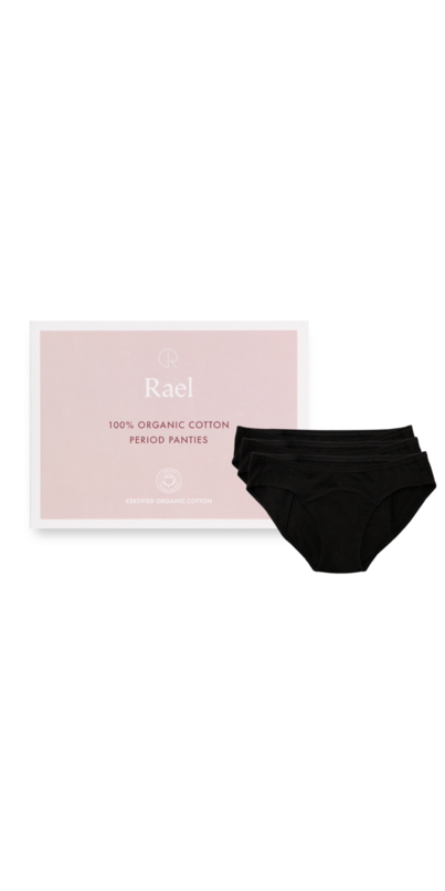 Rael Organic Cotton Period Underwear - L/XL (4s), White : :  Health, Household and Personal Care
