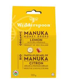 Wedderspoon Organic Manuka Honey Drops Lemon