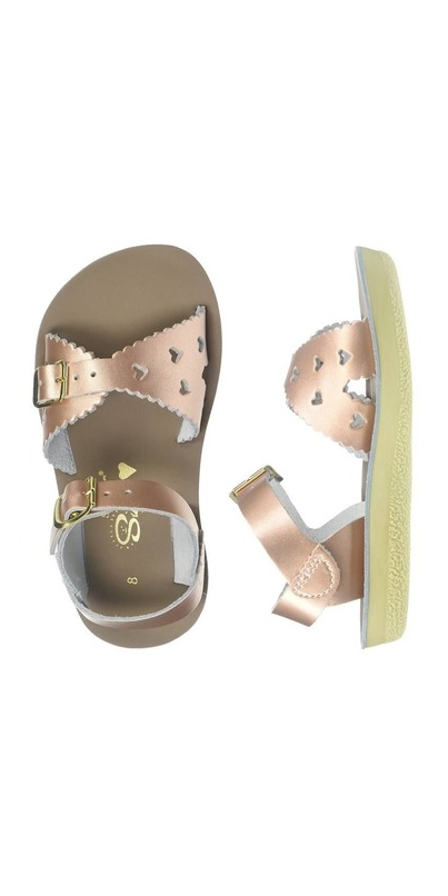 Salt-Water Sun-San Swimmer Rose Gold Sandals - Awesome Shoes