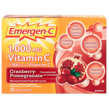 Emergen-C Super Energy Booster Instant Drink Mix Cranberry Pomegranate Emergen-C Super Energy Booster Instant Drink Mix Cranberry Pomegranate