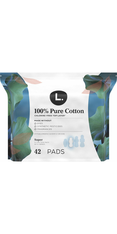 L. Chlorine Free Ultra Thin Pads Super Absorbency Organic Cotton