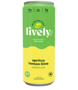 Lively Spritzy Lemon Lime Prebiotic Pop (boisson gazeuse prébiotique au citron)