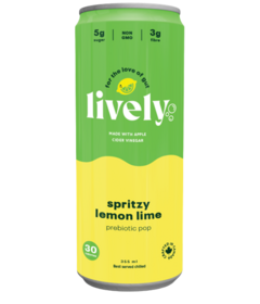 Lively Spritzy Lemon Lime Prebiotic Pop