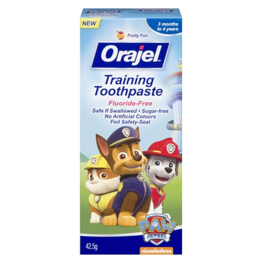 Orajel Fluoride Free Paw Patrol Training Toothpaste Orajel Fluoride Free Paw Patrol Training Toothpaste