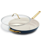 GreenPan Padova Reserve 12 Inch Covered Fry Pan with Lid Oxford Blue