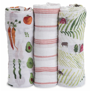 Little Unicorn Cotton Muslin Swaddle Set Farmers Market