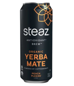 Steaz Iced Teaz Organic Yerba Mate Antioxidant Peach Please