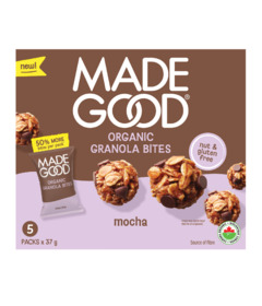 image of MadeGood Organic Granola Bites Mocha with sku:329833