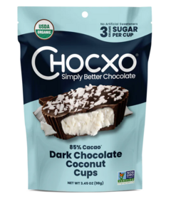 ChocXO 85% Dark Organic Coconut Cups