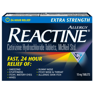Reactine Extra Strength 10 Tablets Reactine Extra Strength 10 Tablets
