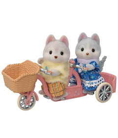 Calico Critters Husky Sister & Brother