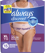 Always Discreet Boutique, Incontinence Underwear Peach Large x8 x