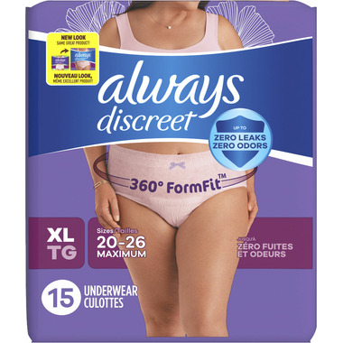 Buy Always Discreet Incontinence Underwear Maximum XL at Well.ca