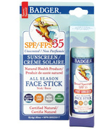 Badger All Season Unscented Face Stick Sunscreen