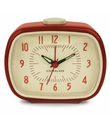 Kikkerland Retro Alarm Clock + Red