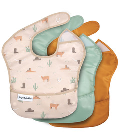Tiny Twinkle Mess Proof Easy Bib Pack Cowboy