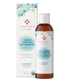 Shoosha Organic Calm Baby Calendula Oil Fragrance Free