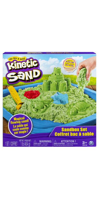 Buy The One & Only Kinetic Sand Sandbox Playset with Green Sand and 3 ...