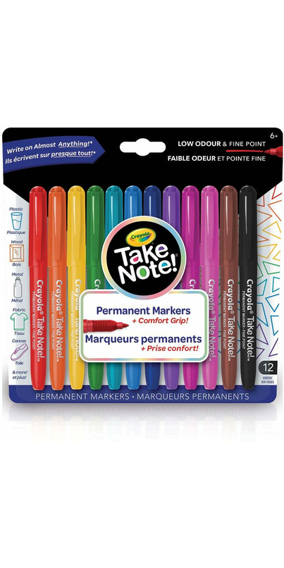 Take Note! Permanent Markers, 12 Count, Crayola.com