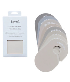 3 Sprouts Closet Divider Gray & Beige