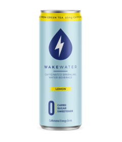 WakeWater Caffeinated Sparkling Water Lemon