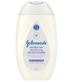 Johnson's Sensitive Care Face & Body Baby Cream for Sensitive & Dry Skin